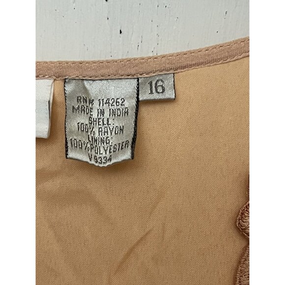 Together Peach Boho Maxi Dress Size 16 Tiered Ruffle  Flowy Floral Downton.   Z - Picture 8 of 8